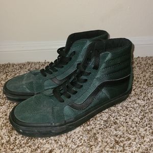 Unisex high top vans velvet emerald green